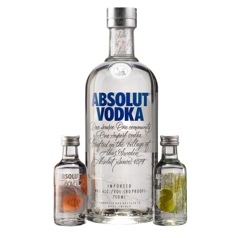 Absolut 750ml+2minis 50ml