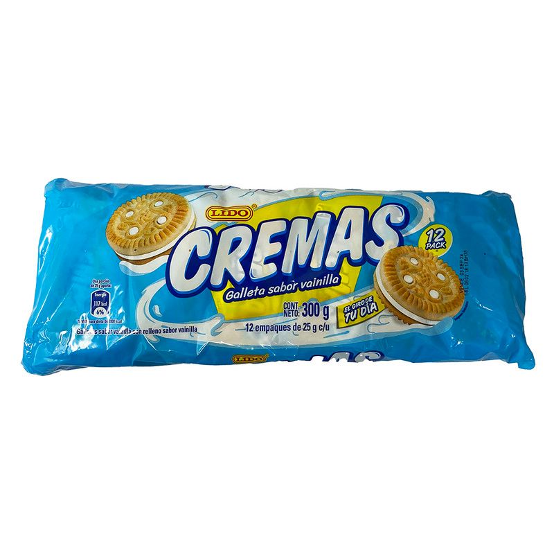 Galleta Lido Vainilla 312gr