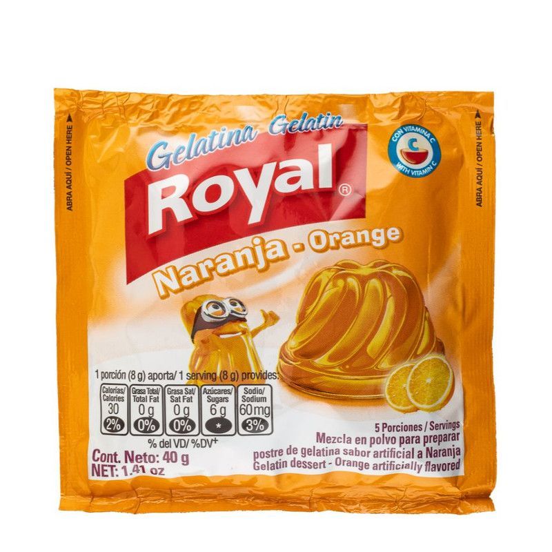 Royal Gelatina Naranja 40gr