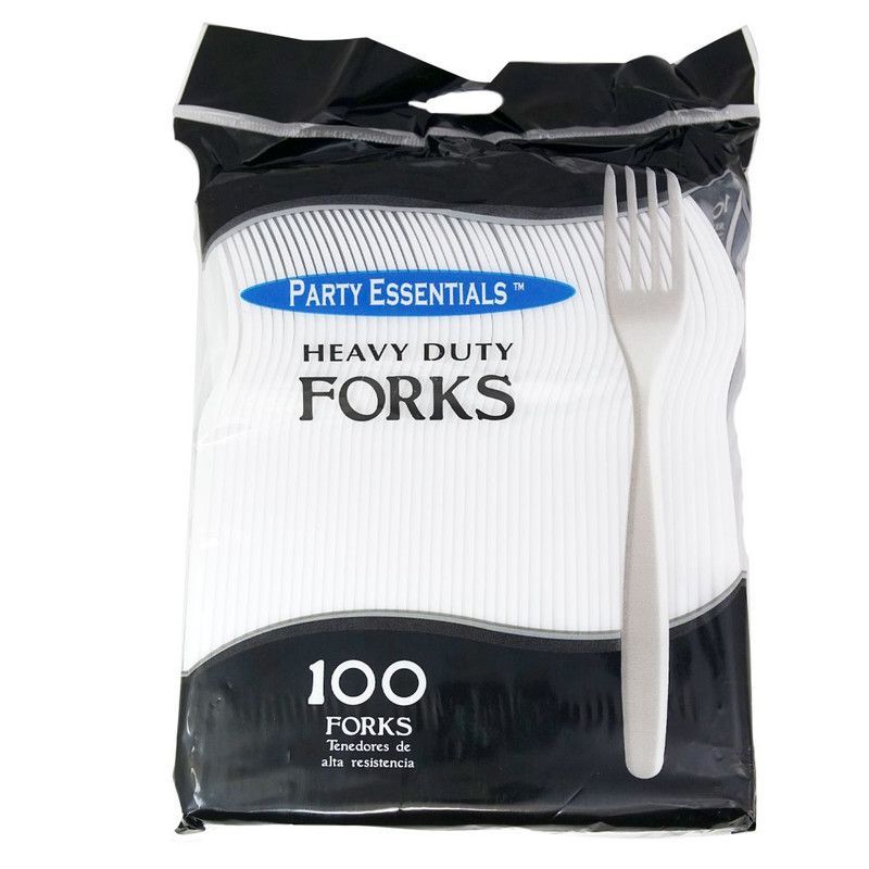 Plastic Forks White 100 Ct