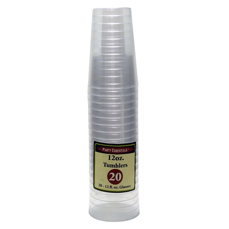 12 Oz. Tumblers Clear 20 Ct