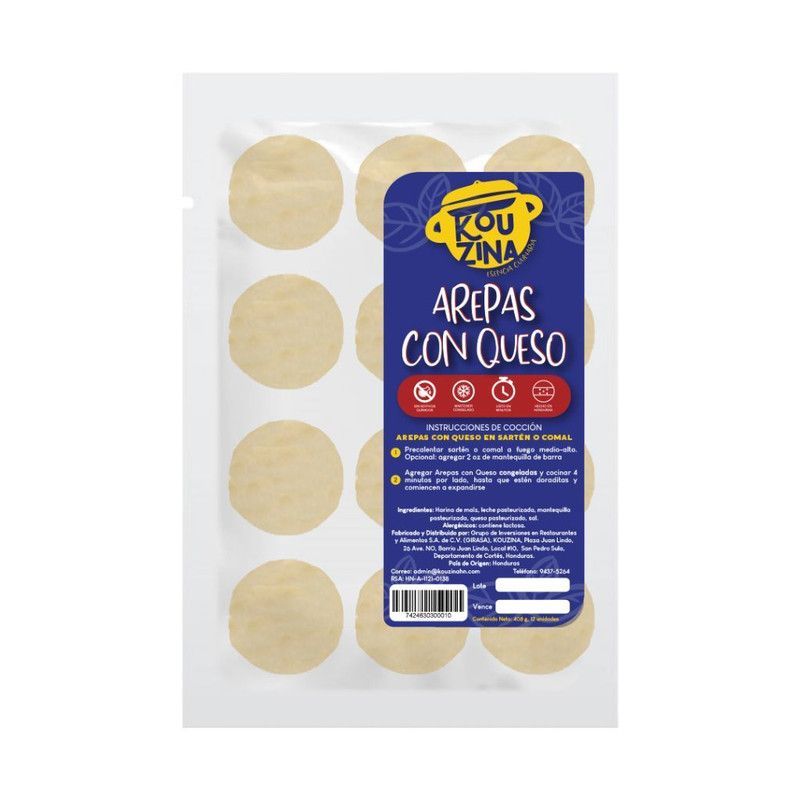 Arepas Con Queso 12unid.