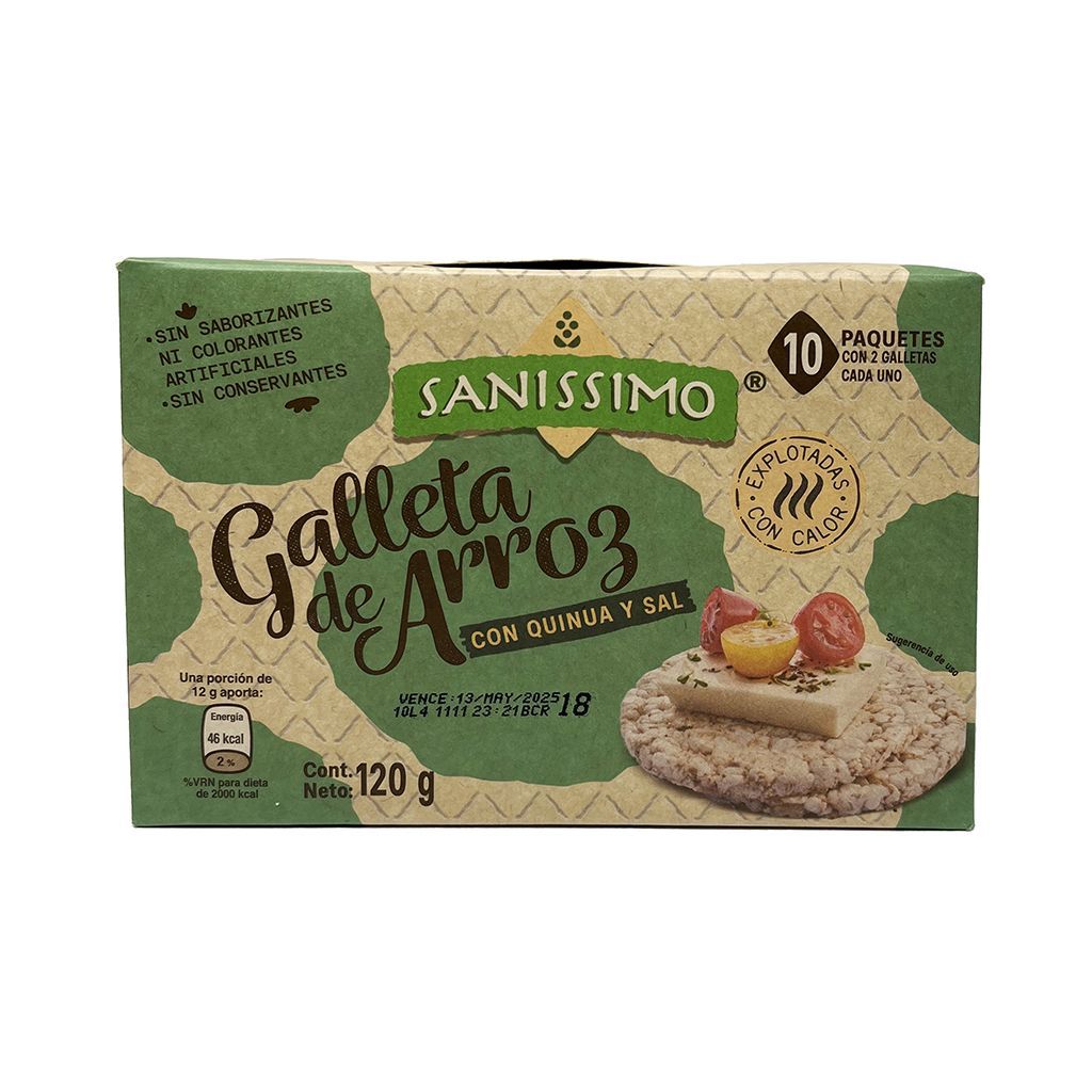 Galleta Arroz Quinoa Sal 120g