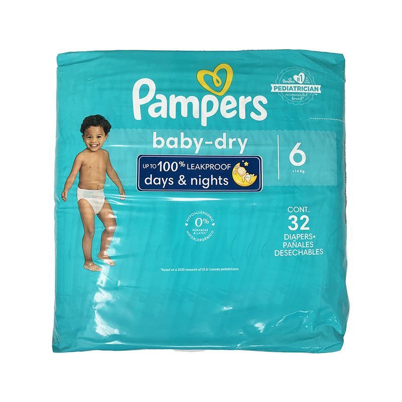 Pampers Baby Dry Talla 6 32u