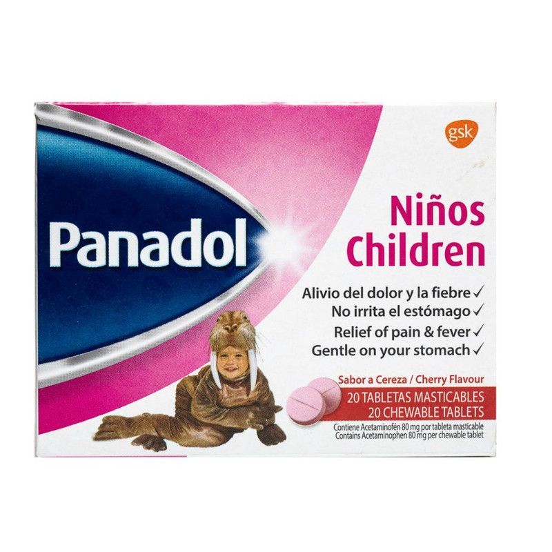 Panadol Ninos 20 Tb Masticable