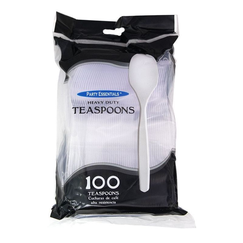 Plastic Tea Spoons Clear 100ct