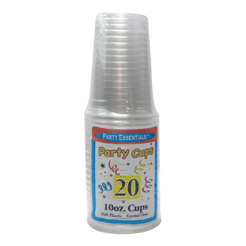 Plastic Cups Clear 10 Oz 20 Ct