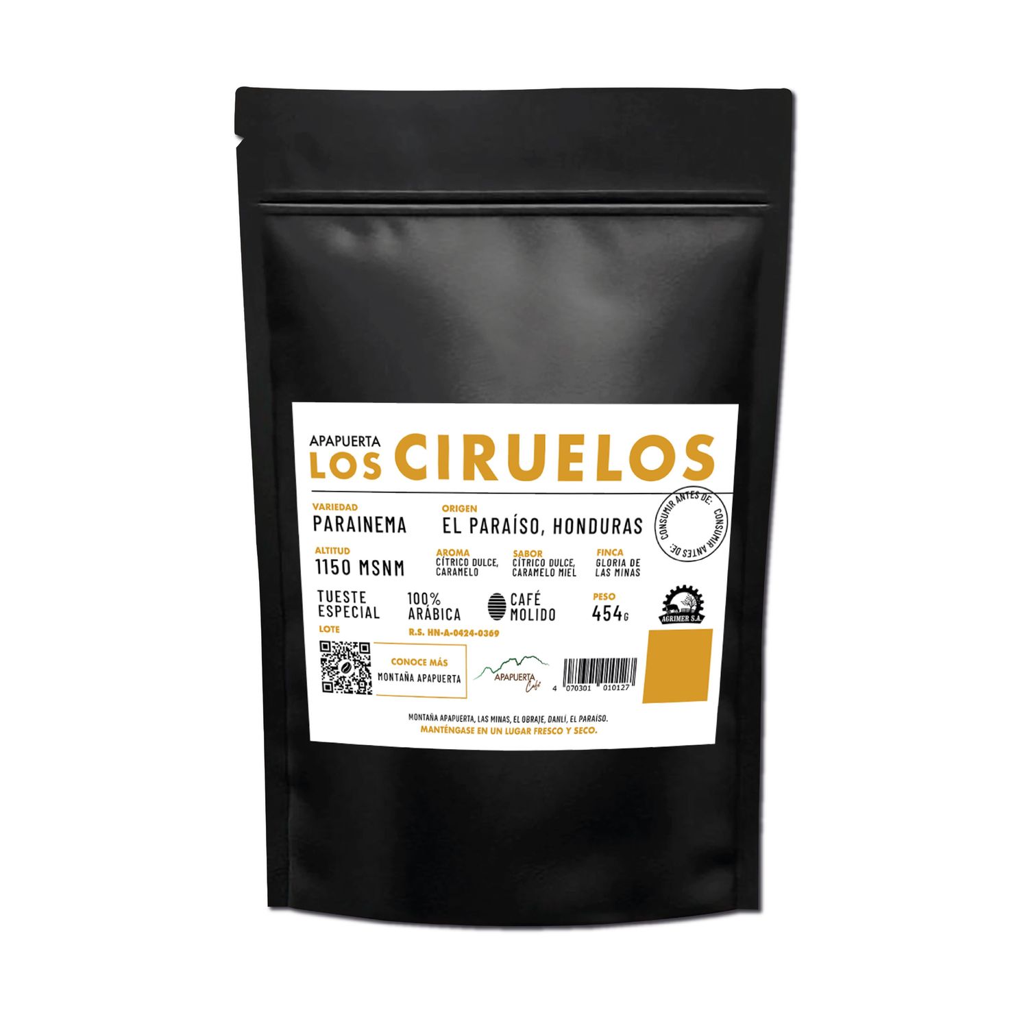 Café Ciruelos Molido Apapu 454