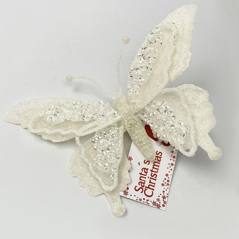 Adorno 7 Mariposa Blc-Plt