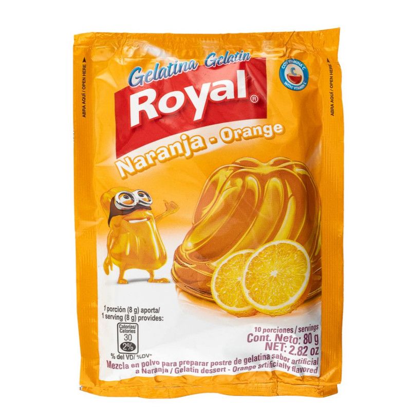 Royal Gelatina Naranja 80gr