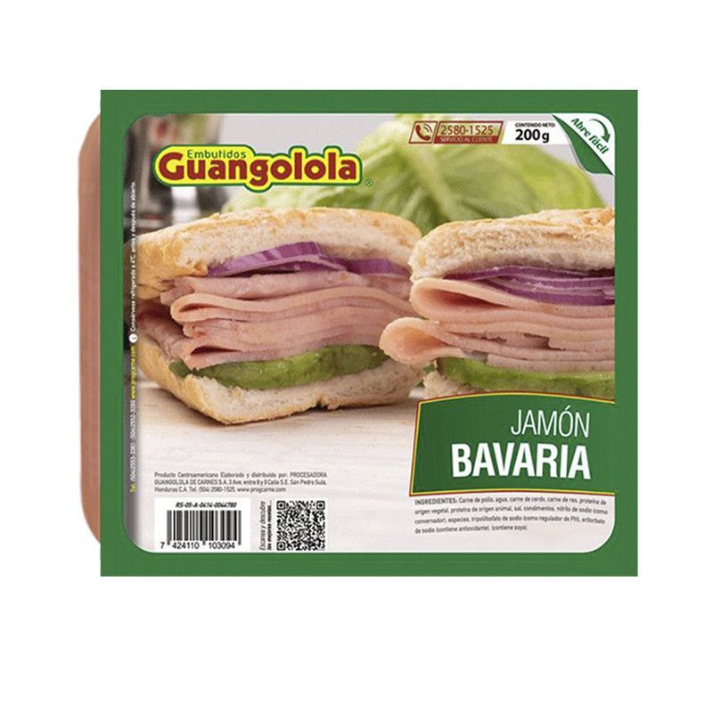 Jamón Bavaria 200 G Guangolola
