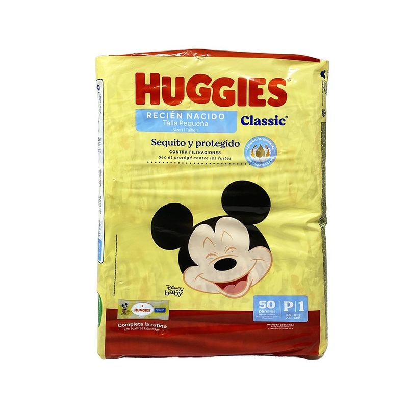 Panal Huggies Classic P/1 50u