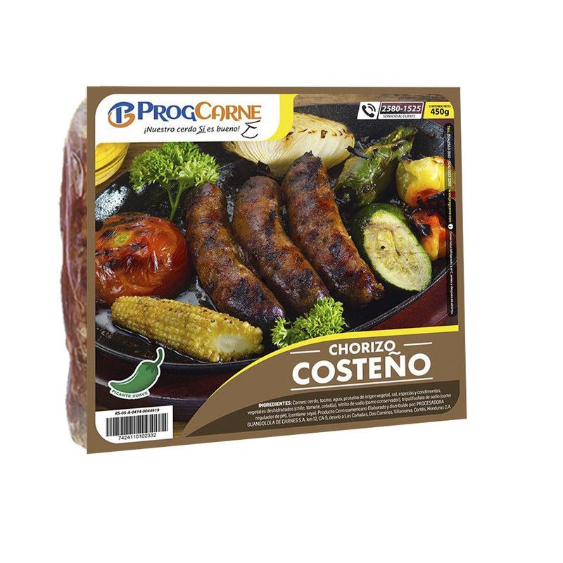 Chorizo Costeño Progcarne 450