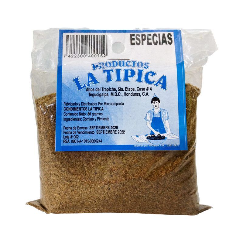 Especias La Tipica 86gr