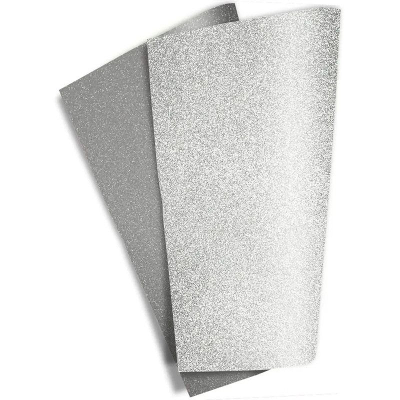 Foamy Escarchado Plata 56x43cm