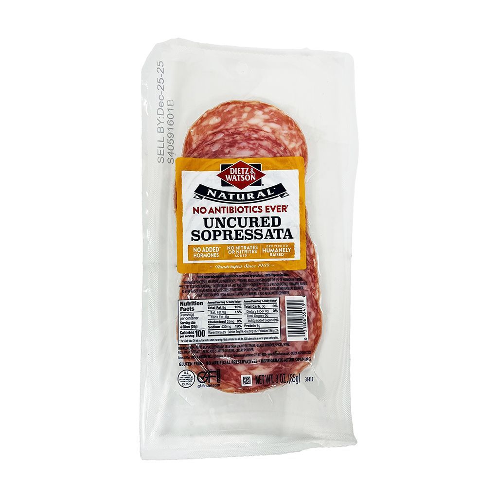 Sliced Sopressata Dietz 3 Oz