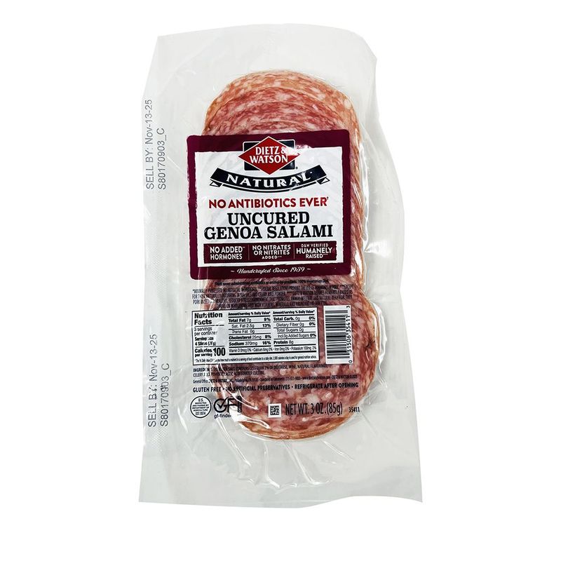 Sliced Genoa Salami Dietz 3 Oz