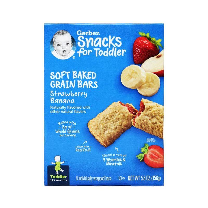 Gerber Bars Strawber Ban 5.5oz