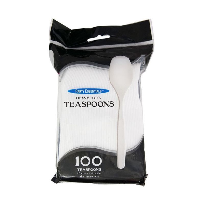 Plastic Spoons White 100 Ct