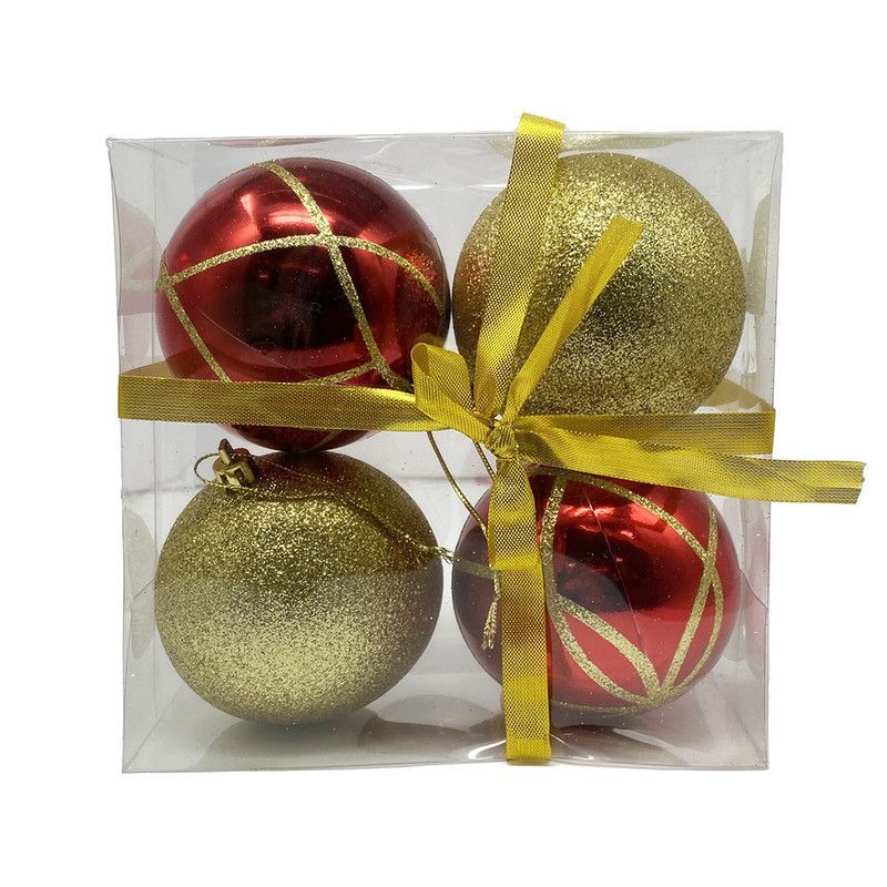 Bolas Navid. 8cm C/stdo. 4pcs