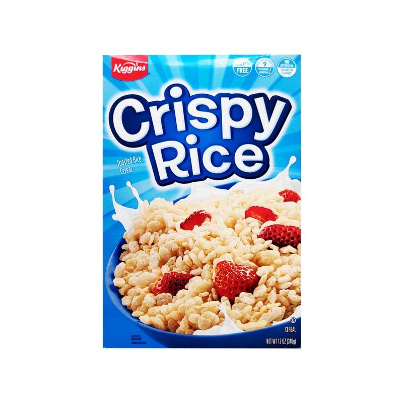 Kiggins Crispy Rice Cereal 12z