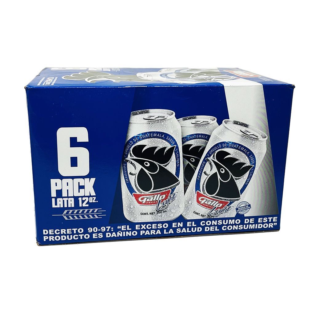 6 Pack Gallo Light Lata 12oz