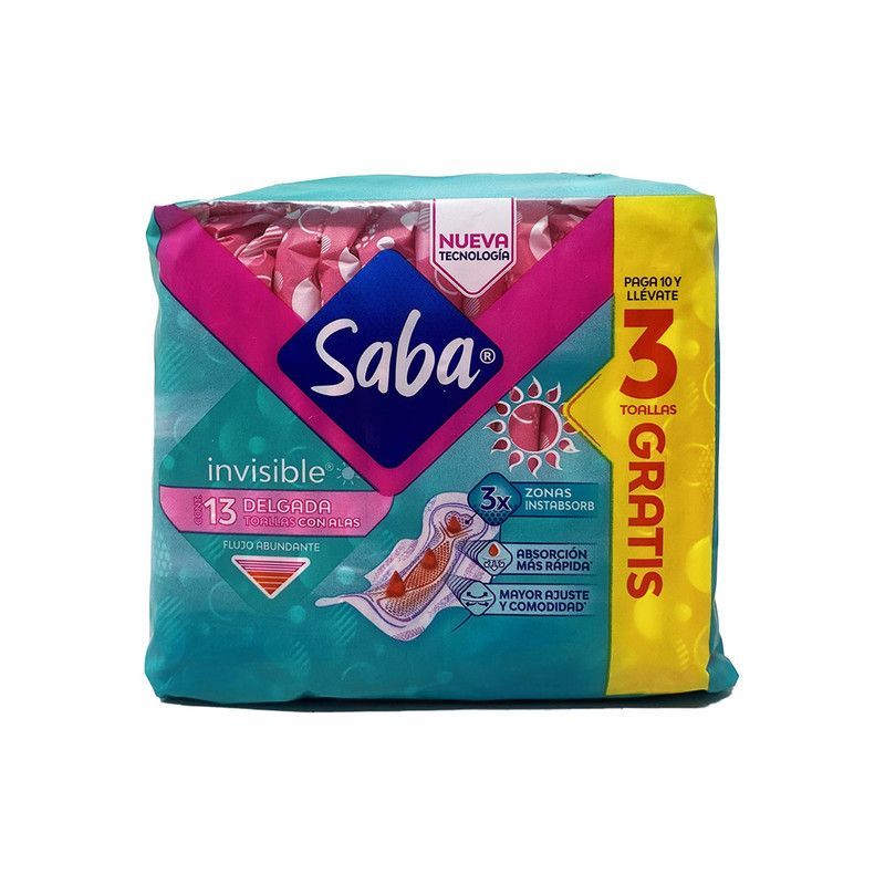 Toalla Sanit.saba Invisible10u