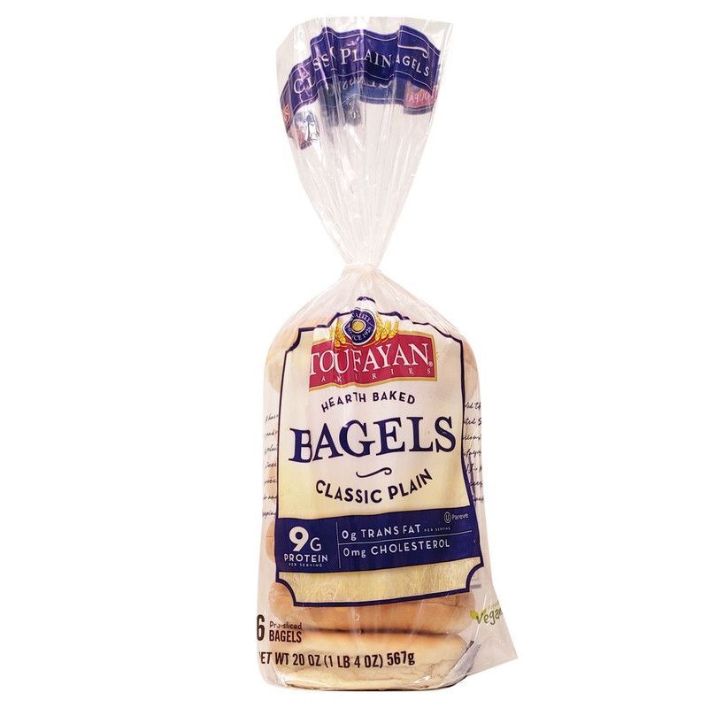 6ct Plain Bagel 20 Oz