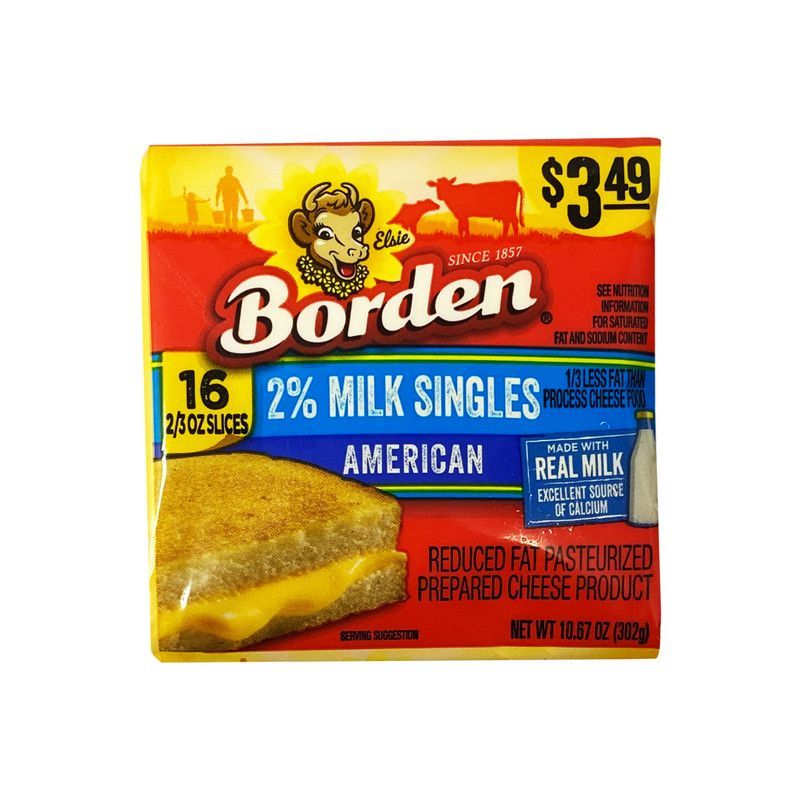 Queso Singles Borden 10.67oz