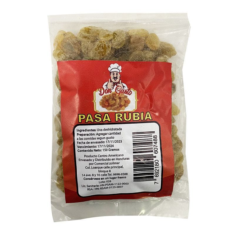 Pasas Rubias 150g