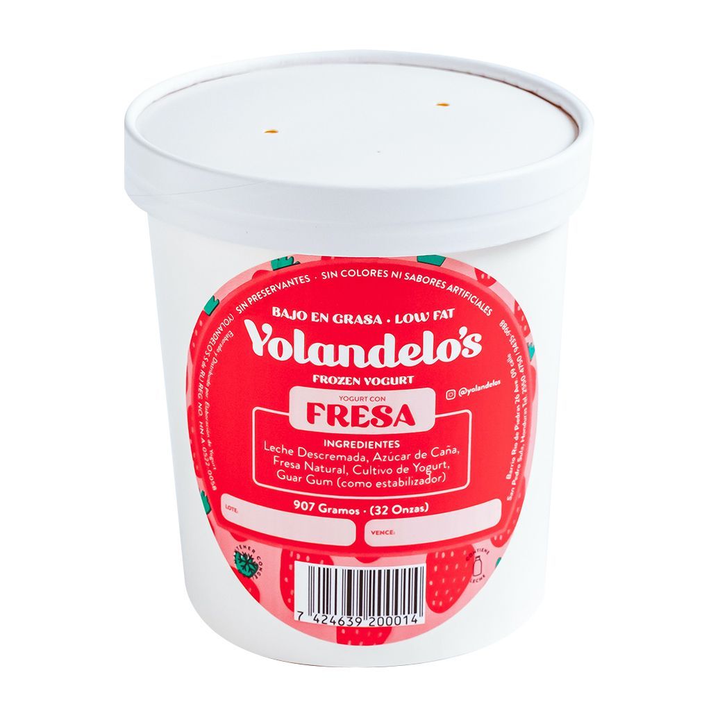 Yogurt Congelado Fresa 32 Oz