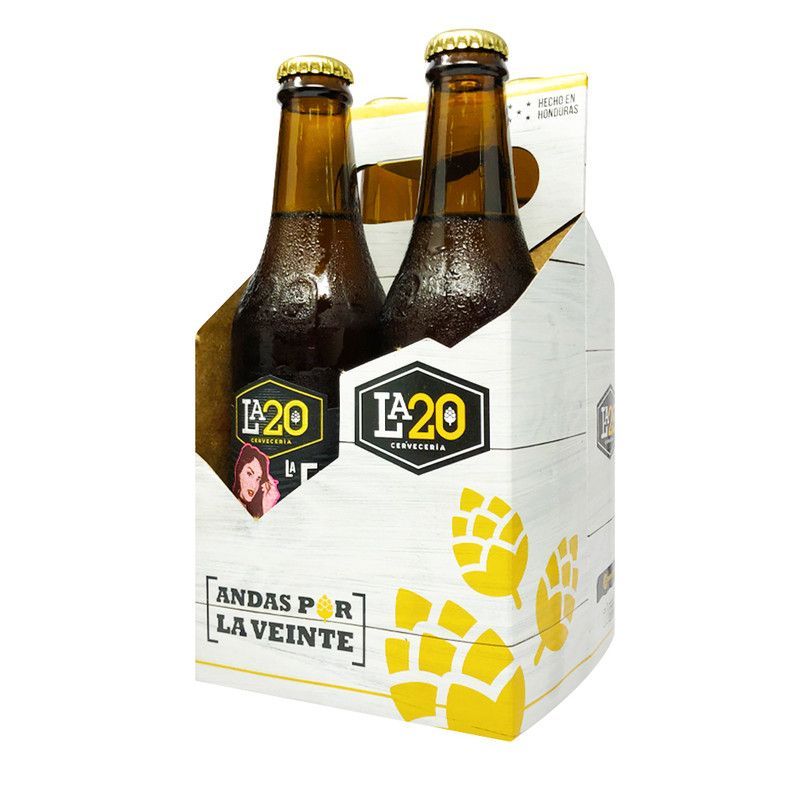 4pack Cerveza La 20 355ml