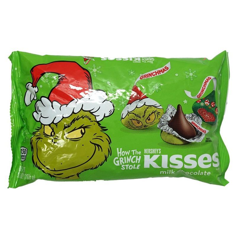 Kisses Grinch Milk Choc 9.5z