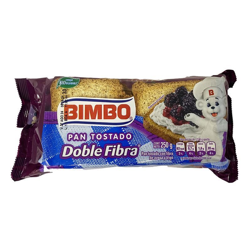 Pan Tostado Bimbo D/fibra 250