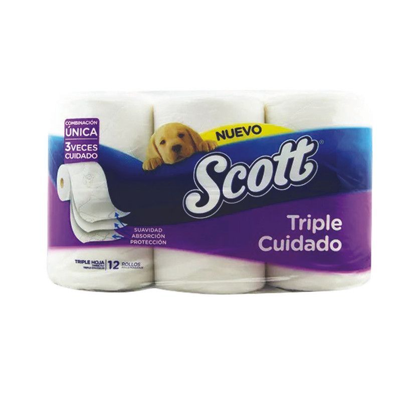 Papel Scott Plus/mega 12rollo