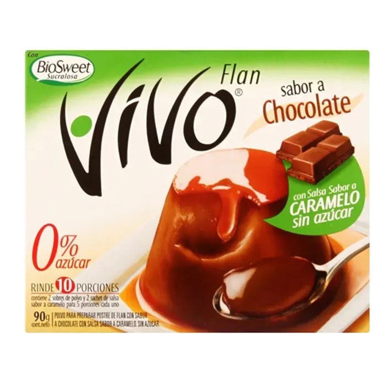 Vivo Flan Chocolate Con Carame
