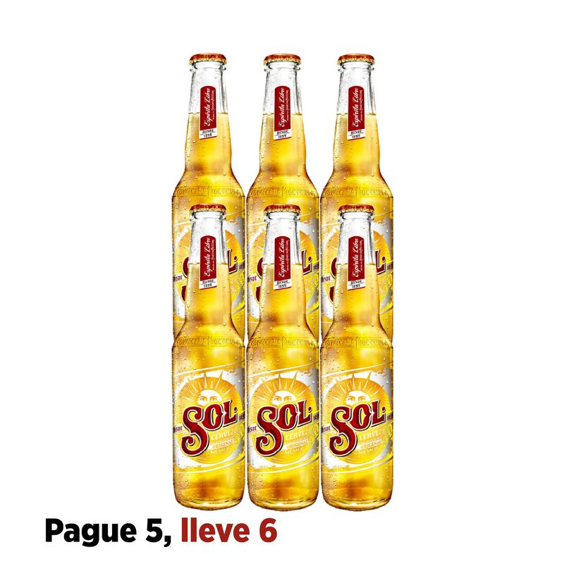 Six Pack Cerveza Sol 330 Ml