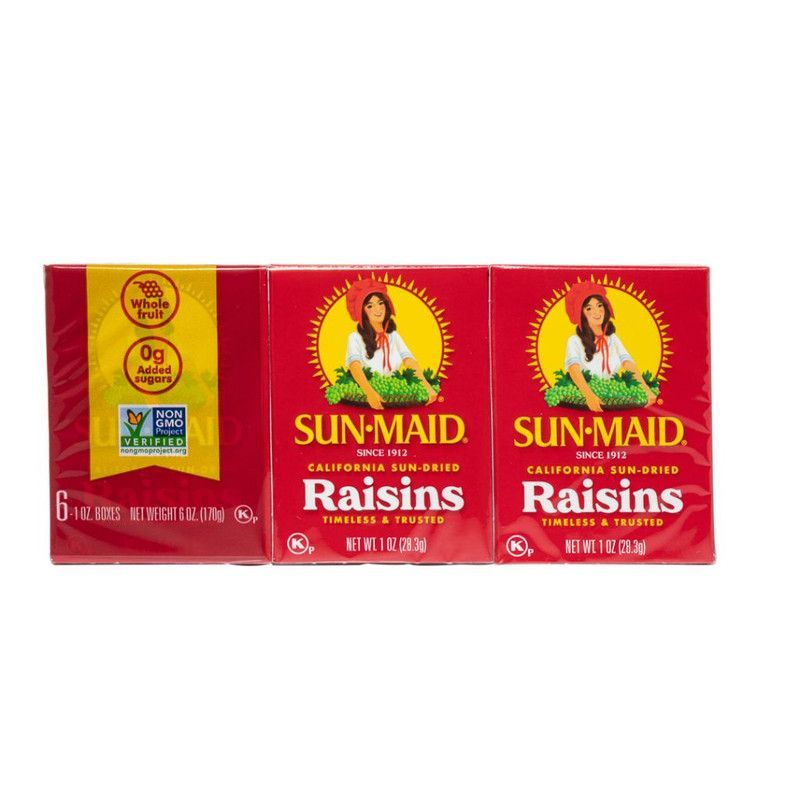 Carton Raisins 6pk