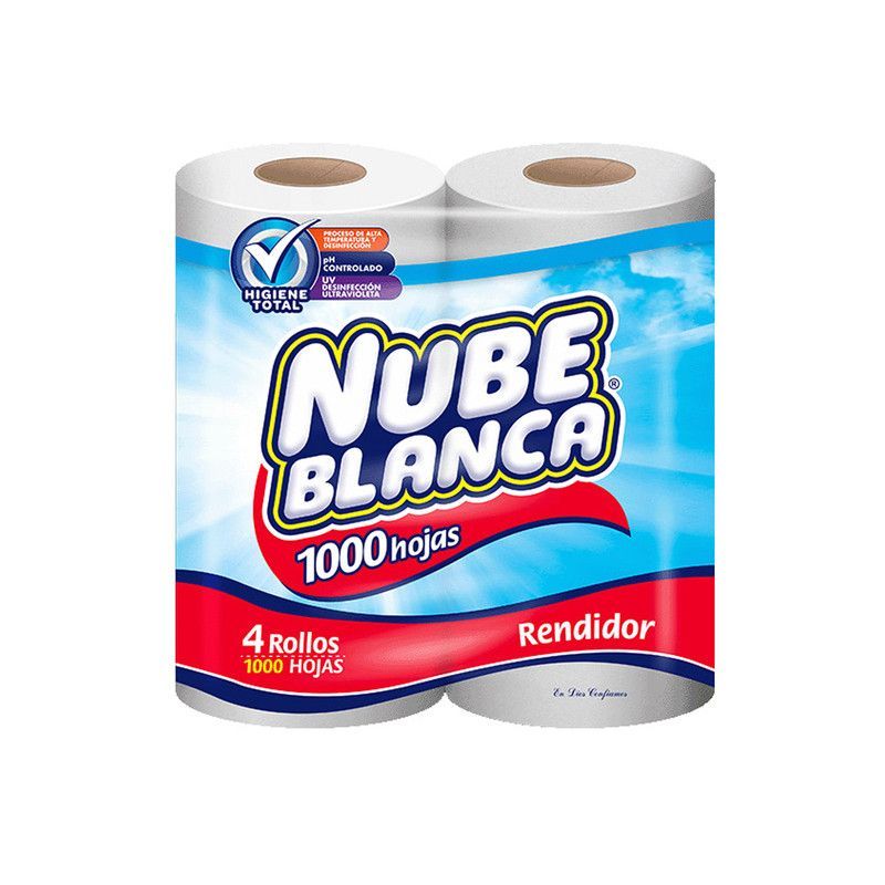 Papel Hig Nube/blanca 1000h 4r