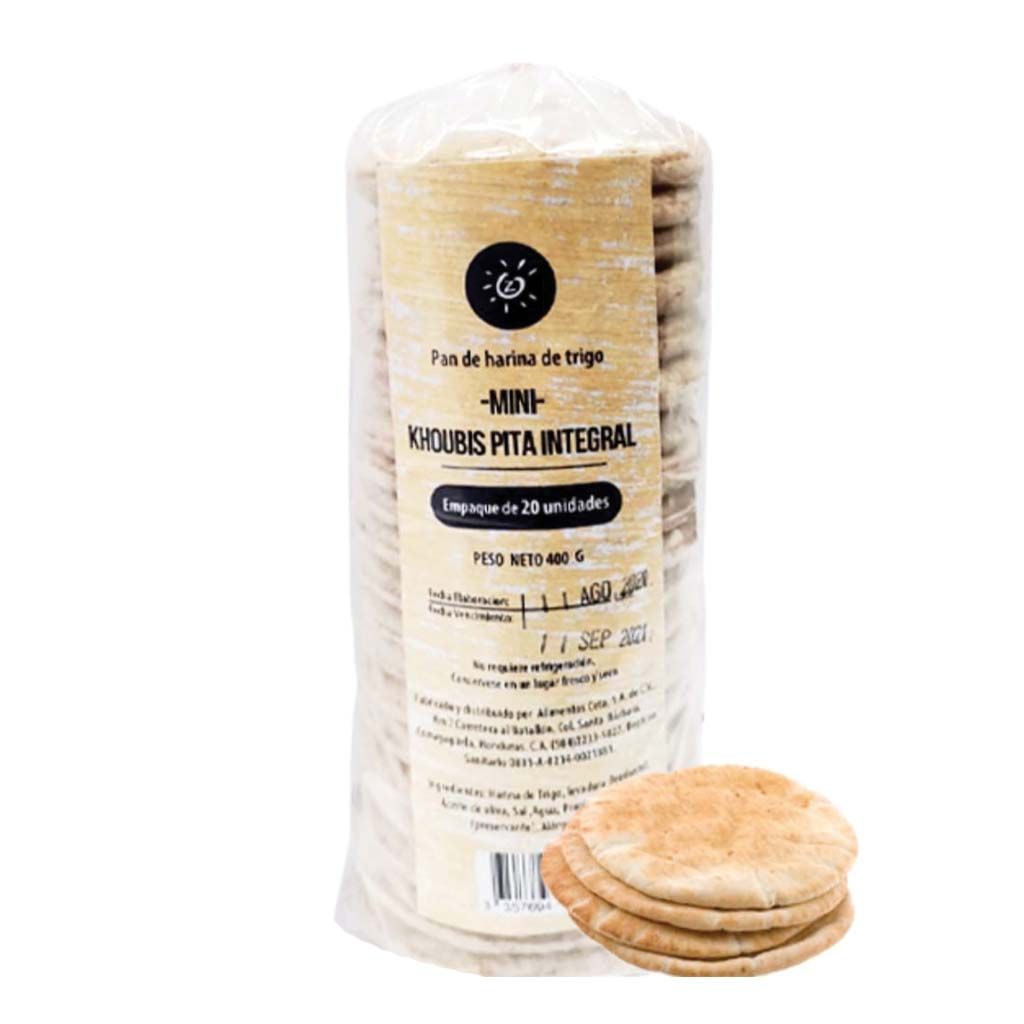 Mini Pita Integral 20u 400gr