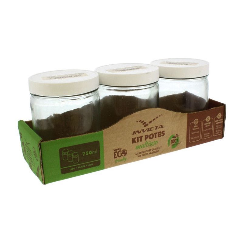 Frascos 0.75l Set/3pzas