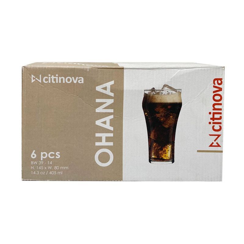 Ohana Vasos De Vidri 6u 14.3oz
