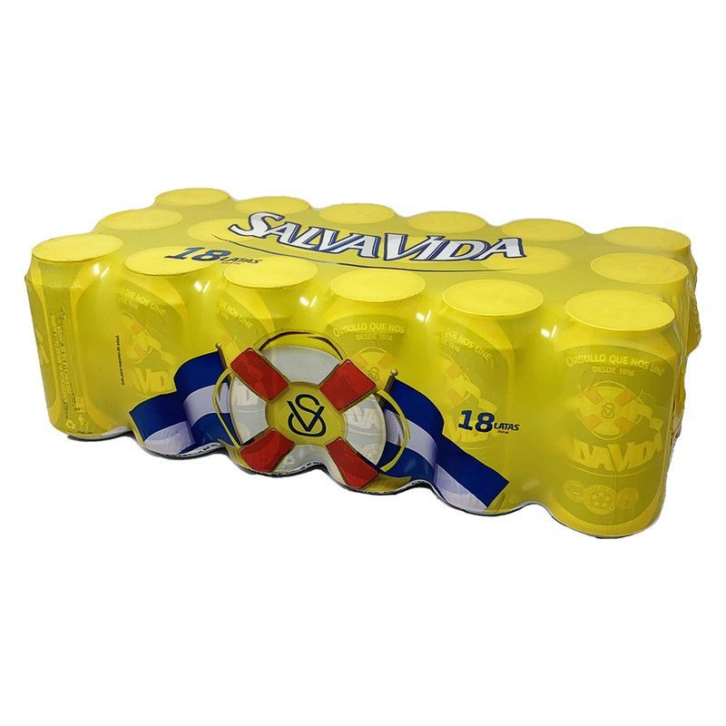 18 Pack Salva Vida Lata 12 Oz