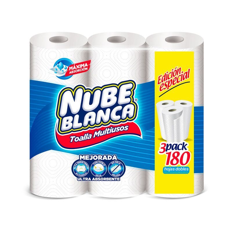 3pck Papel Toa Nube Blnc 180h