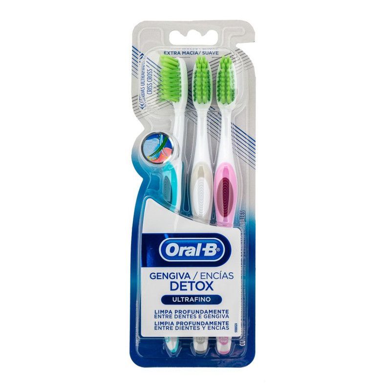 3pk Cepillo Dental Oralb Detox