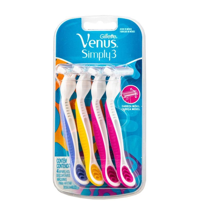 4pk Maq Afeitar Venus Simply3