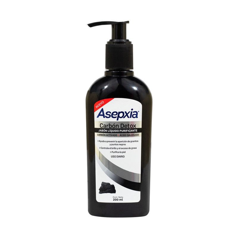 Asepxia Jabón Liq Carbón 200ml