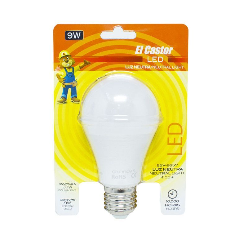 Bombillo Led 9w  Luz Neutra