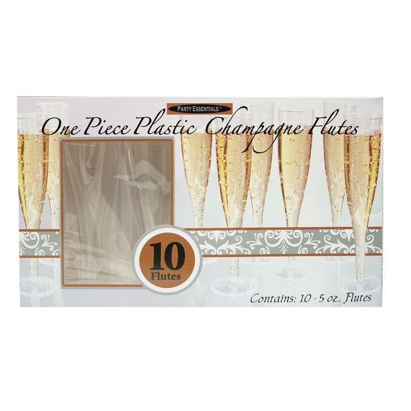 Champagne Flutes Clear 10 Ct