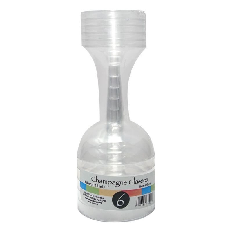 Champagne Glasses 2 Pc  6 Ct